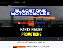 Tablet Screenshot of gladstonemotorcycles.com.au